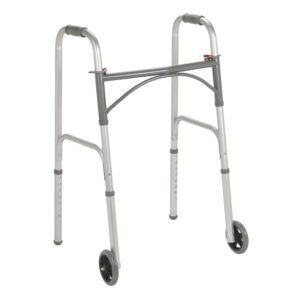 Aluminum walker with wheels