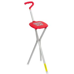 Sport adjustable cane with seat