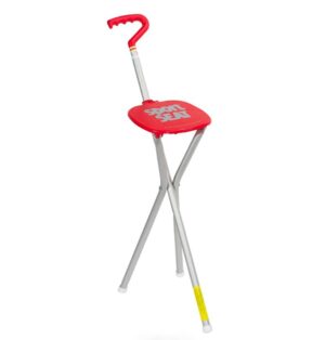 Sport adjustable cane with seat