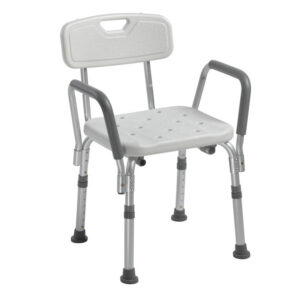 Deluxe Shower Chair with Back and Padded Arms 300 lb Weight Capacity